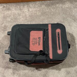 Wilson Black Football Roller Suitcase